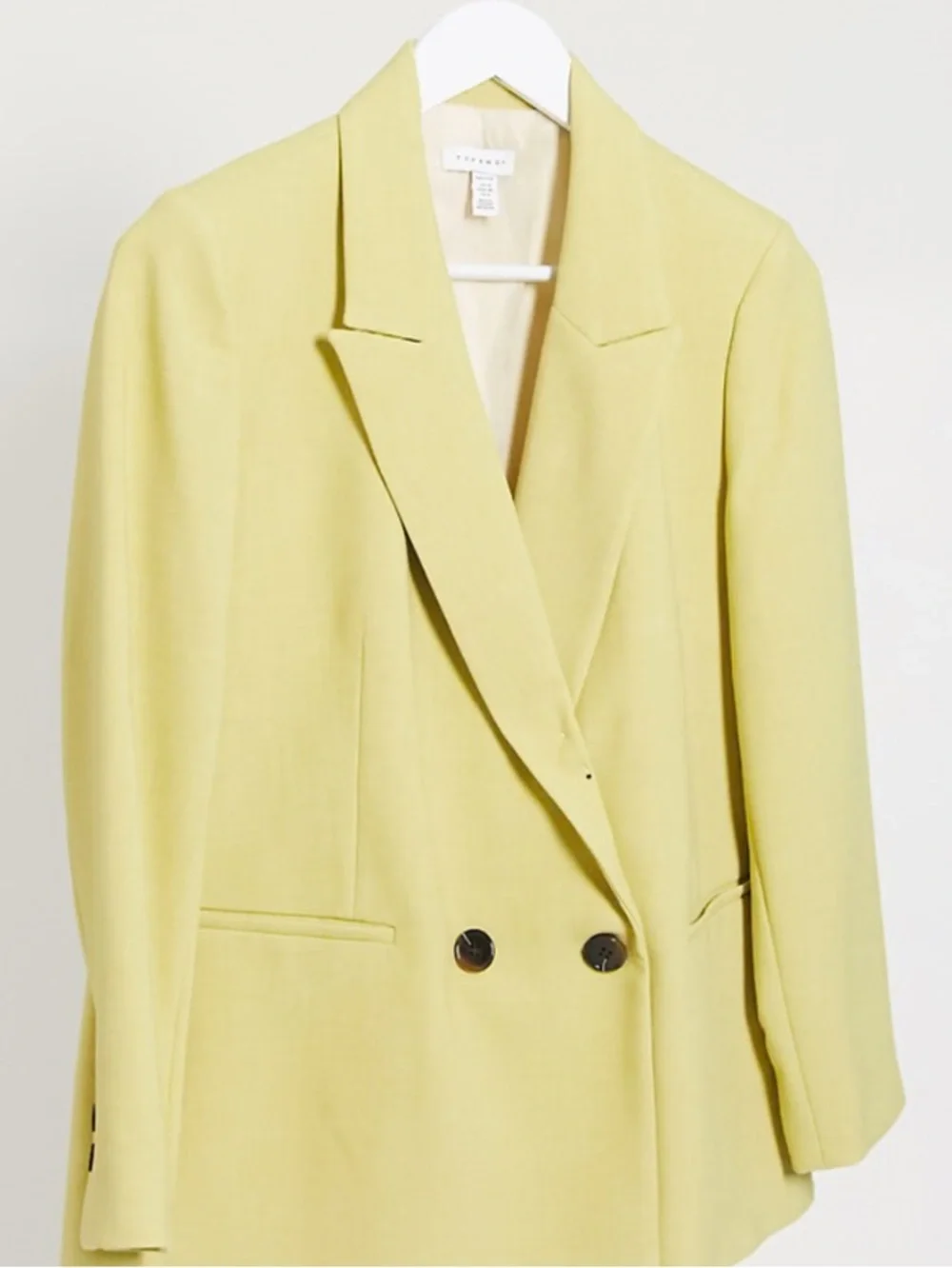 Topshop 🍋 Lemon-Green Single-Breasted Blazer - Picture 2 of 7